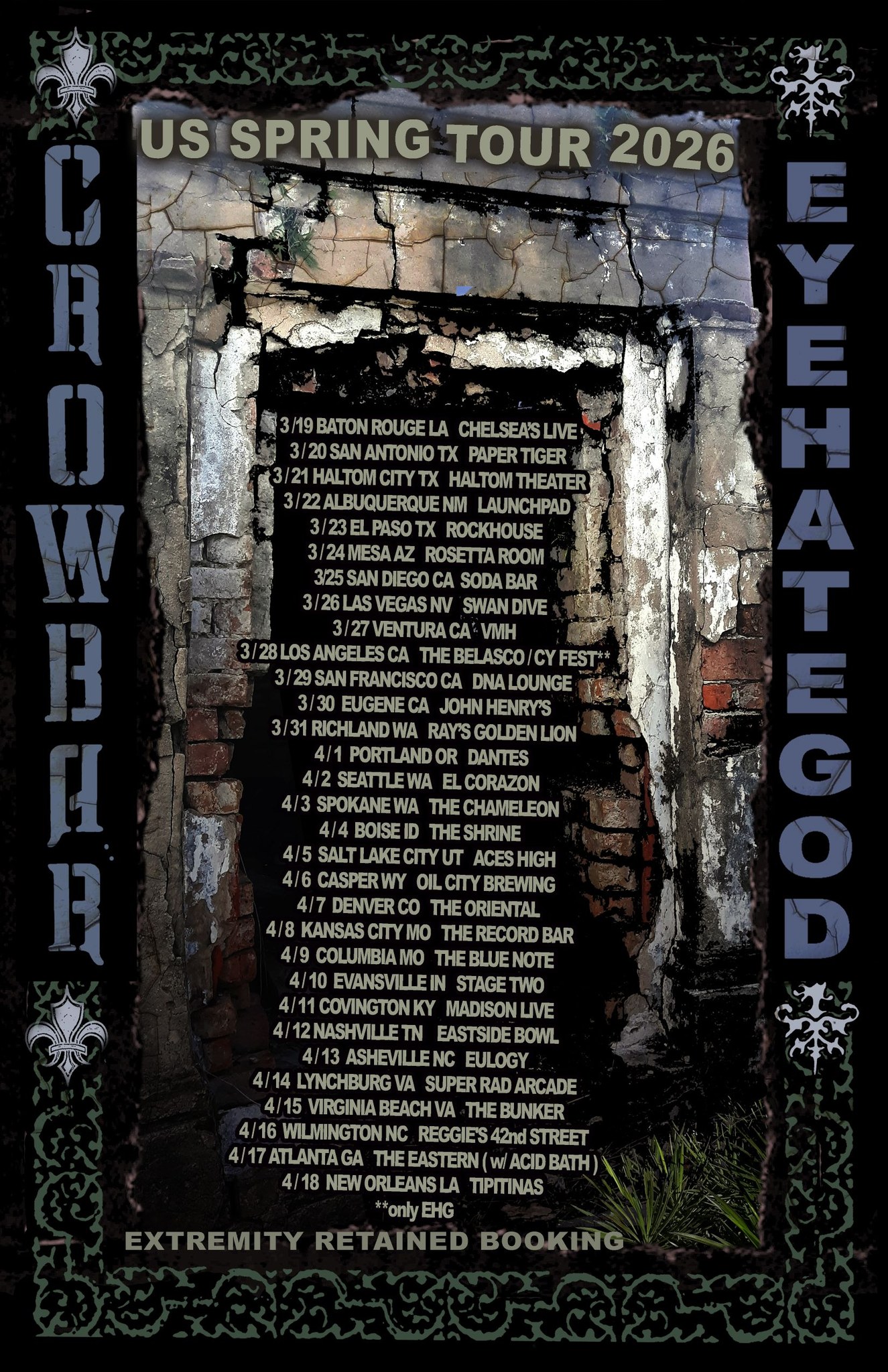 Crowbar Tour Poster 2026