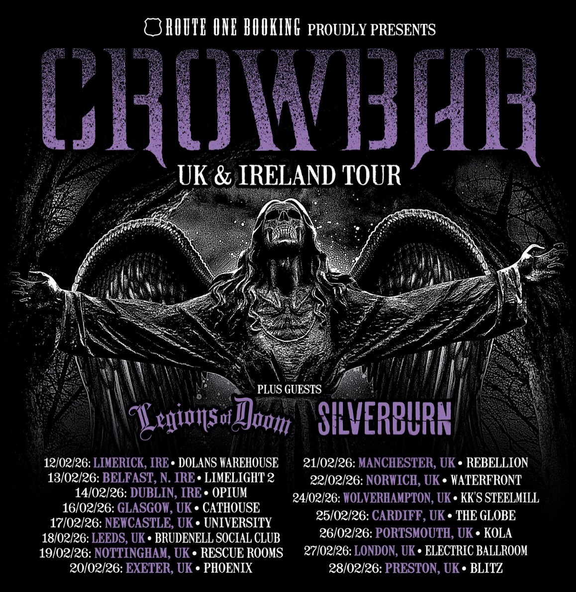 Crowbar Tour Poster 2026